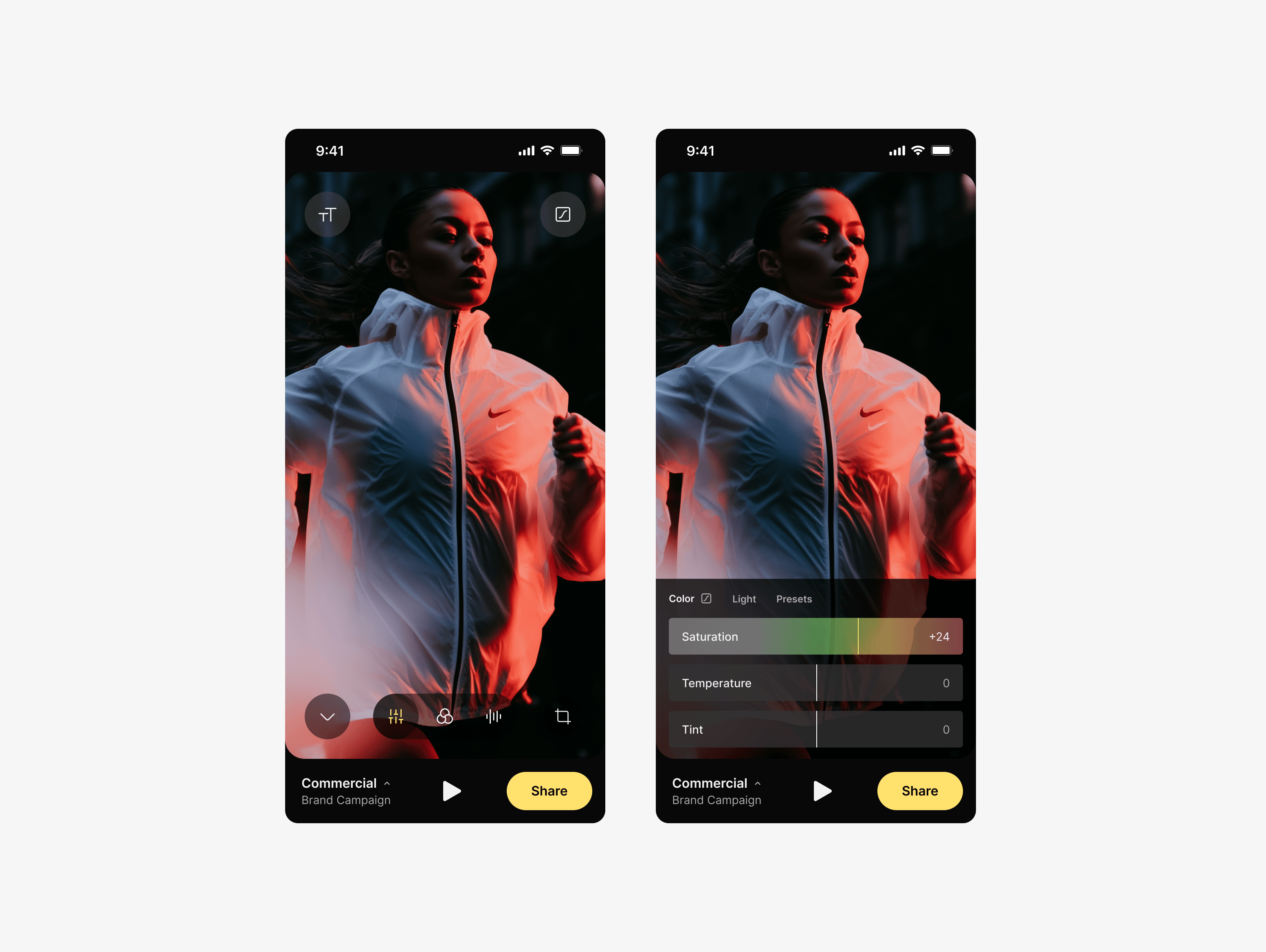 Portrait mode enables clip level modifications